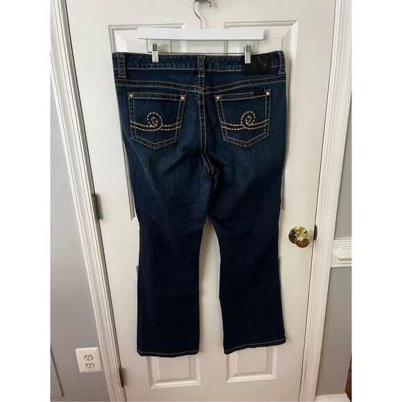 Seven7 Medium Wash Thick Stitch Embellished Bootcut Jeans sz 20 EUC - Picture 5 of 7